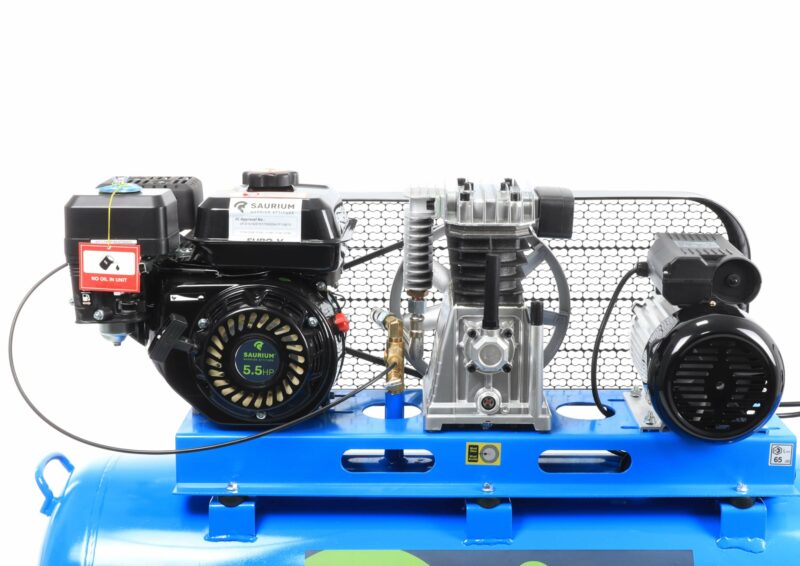 MADER 37151 - Compresor de Aire, Gasolina 5.5HP + Eléctrico 3HP, 200L - SAURIUM® - Imagen 2