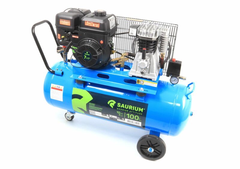 MADER 37192 - Compresor de Aire, Correa, Gasolina, 100L, 10Bar, 7HP - SAURIUM® - Imagen 2