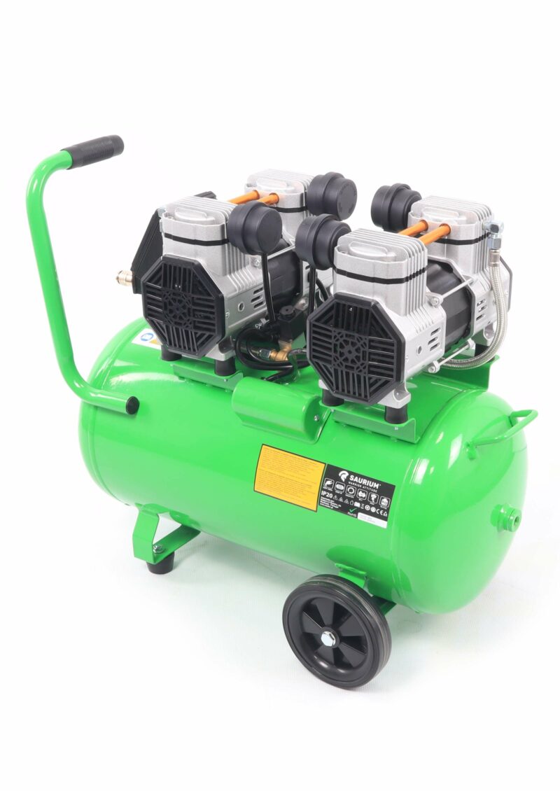 MADER 37193 - Compresor de Aire, Silencioso, 50L, 4HP, 4 Cabezas, 2 Motores, LCD - SAURIUM® - Imagen 5