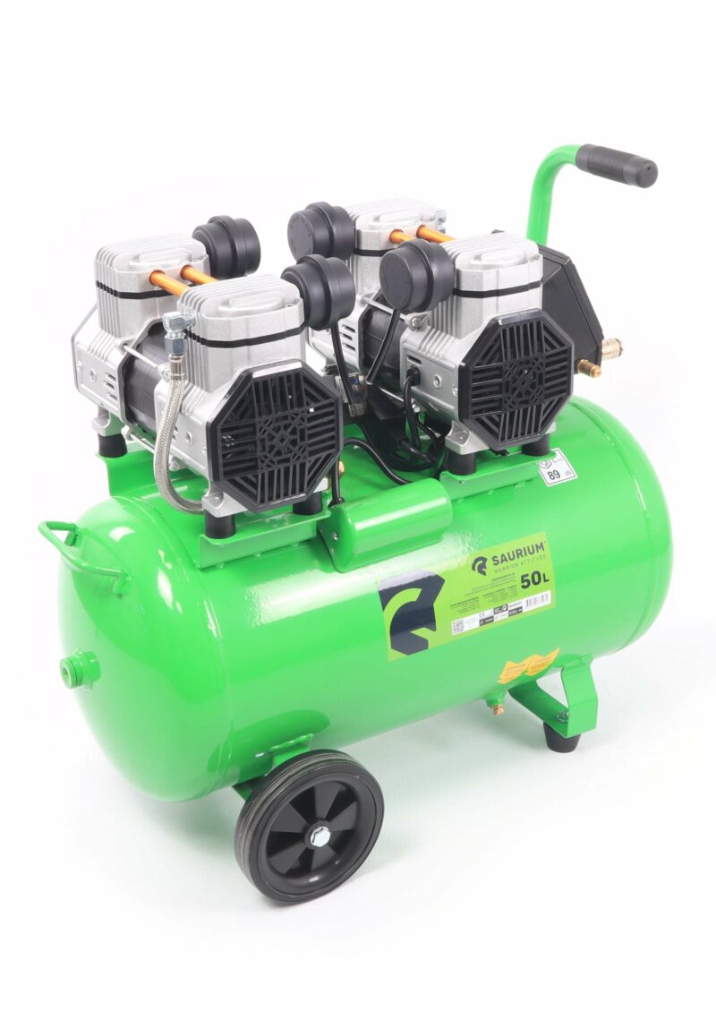 MADER 37193 - Compresor de Aire, Silencioso, 50L, 4HP, 4 Cabezas, 2 Motores, LCD - SAURIUM® - Imagen 6