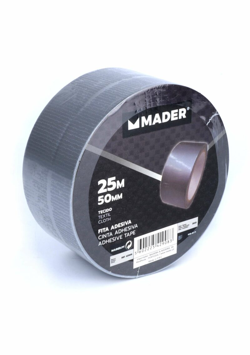 MADER 42908 - Cinta Adhesiva, Textil, 50mmx25m - Imagen 3