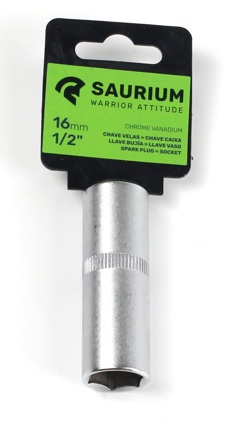 MADER 47048 - Llave Bujía, Llave Vaso, CRV, 16mm, 1/2" - SAURIUM®