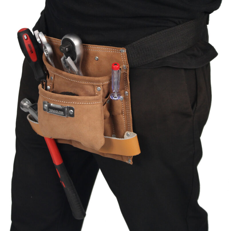 MADER 47330 - Cinturón para Herramienta, 1 Bolsa, 5 Particiones - SAURIUM® - Imagen 3