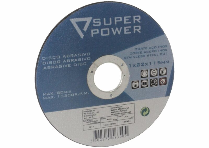 MADER 48300 - Disco Abrasivo, 115mm, Corte Acero Inox - SUPER POWER