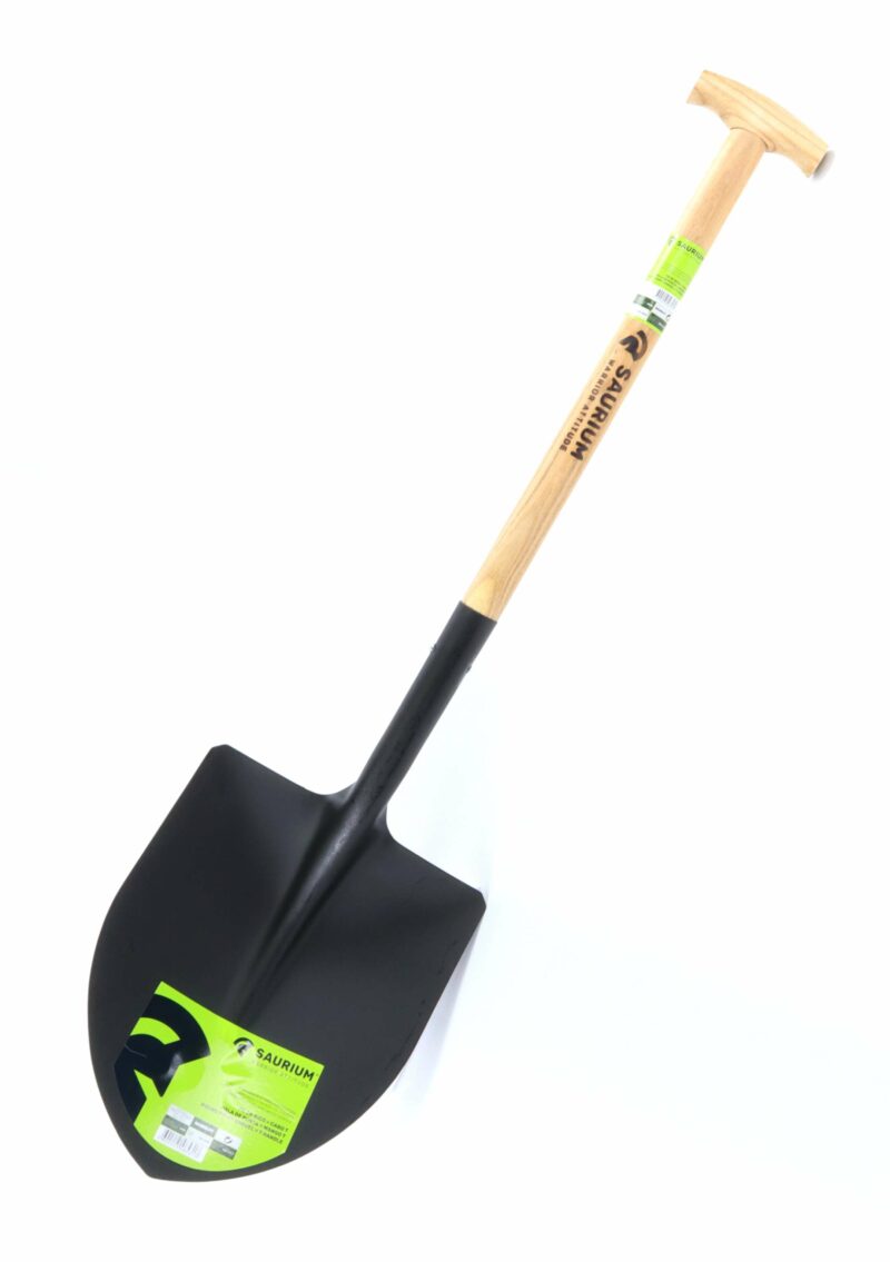 MADER 48531 - Pala de Punta, Acero Temperado, Mango de Madera T - SAURIUM®