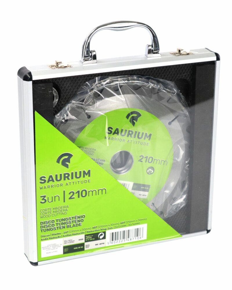 MADER 48710 - Disco Tungsteno, 210mm, 3un, Maleta - SAURIUM® - Imagen 2