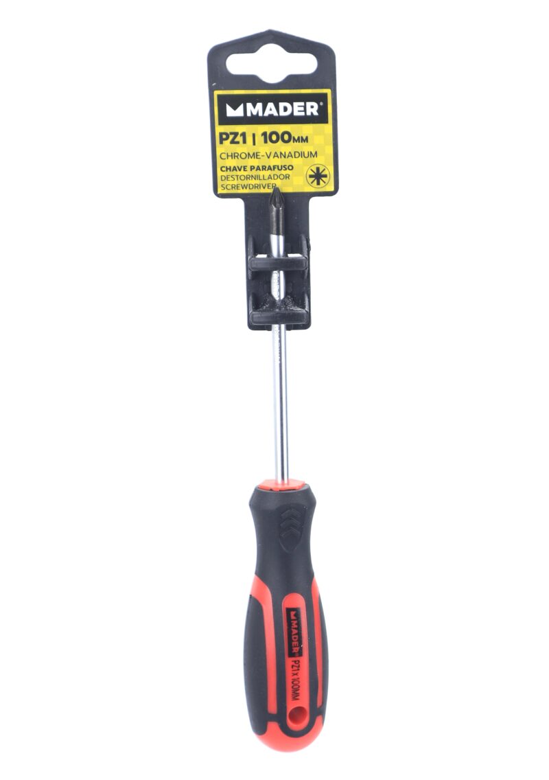 MADER 59460 - Destornillador, Pozidriv, CRV, PZ1, 100mm - Imagen 3