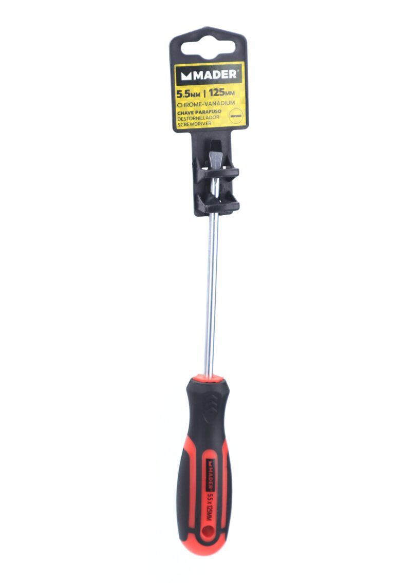 MADER 59471 - Destornillador, Plana, CRV, SL5.5, 125mm - Imagen 3