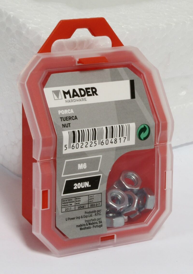 MADER 60481 - Tuerca M6, 20Un