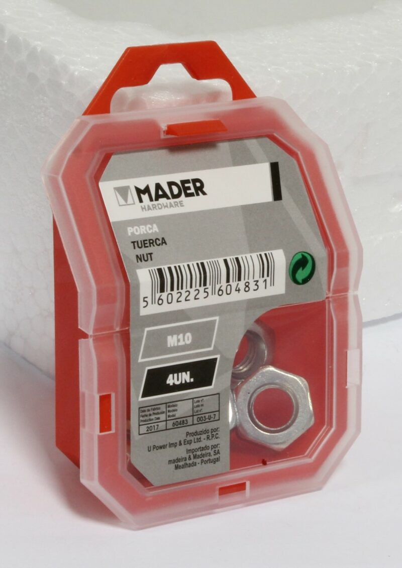 MADER 60483 - Tuerca M10, 4Un