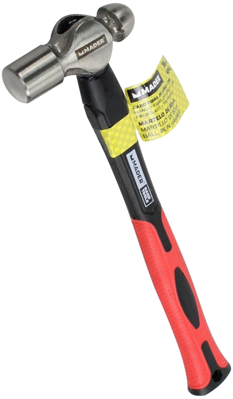 MADER 61025 - Martillo de Bola, Mango Fibra Vidrio, 454g - Imagen 4
