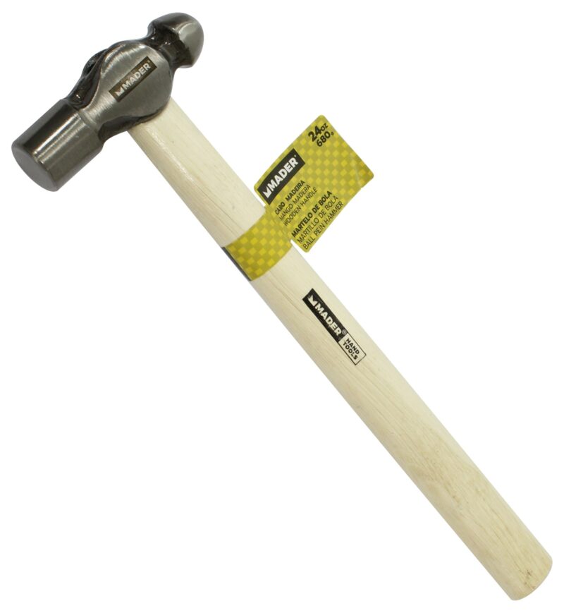 MADER 61027 - Martillo Bola, Mango Madera, 680g - Imagen 4