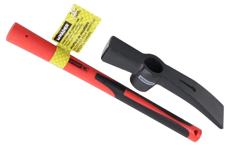 MADER 61034 - Alcotana Pala Martillo, Mango Fibra de Vidrio, 600g - Imagen 3
