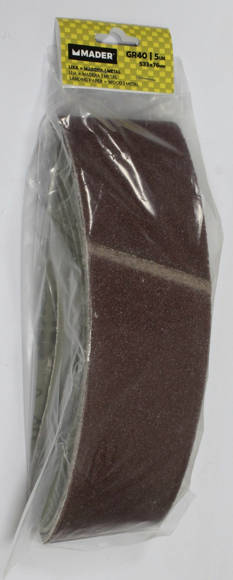 MADER 61085 - Lija, Madera y Metal, 533x76mm, GR40, 5Un