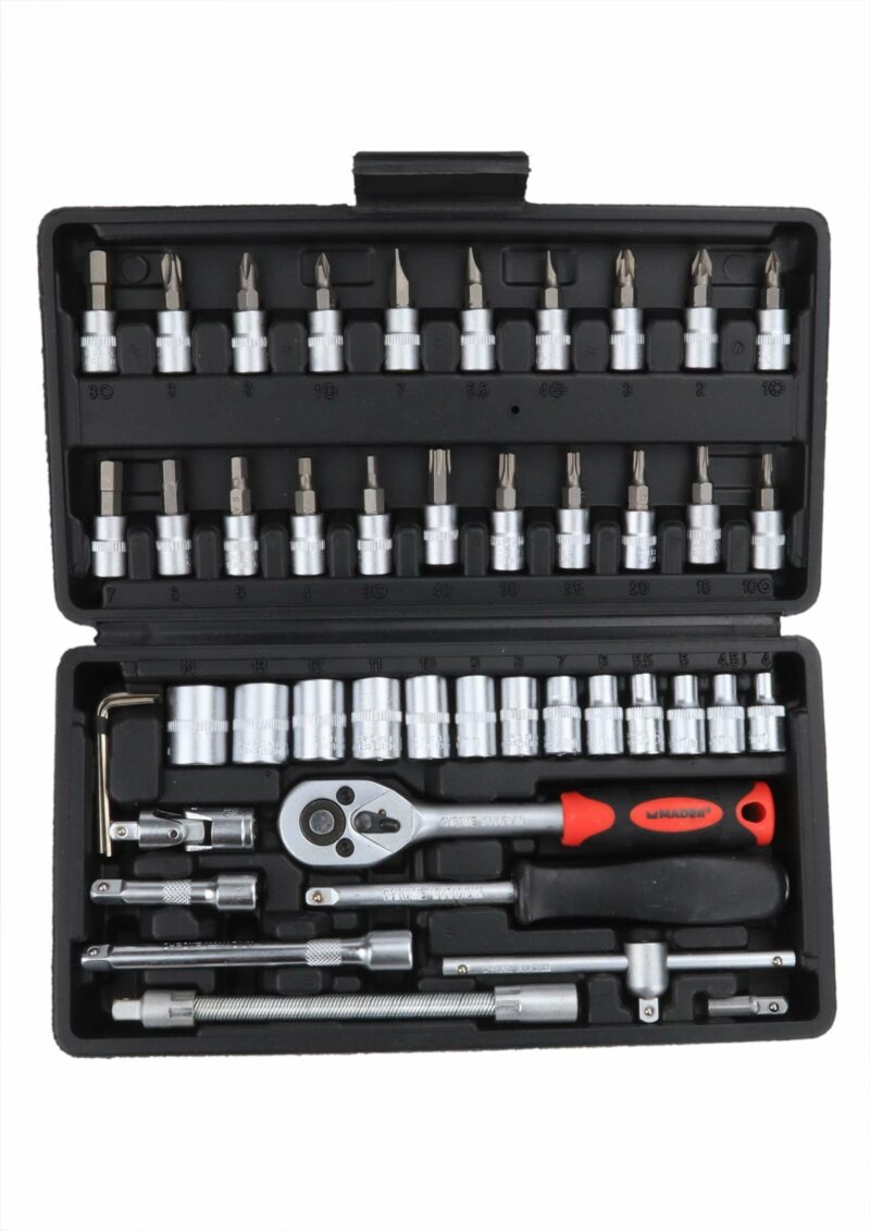 MADER 61145 - Llaves de Vaso, 1/4", 45un, CRV
