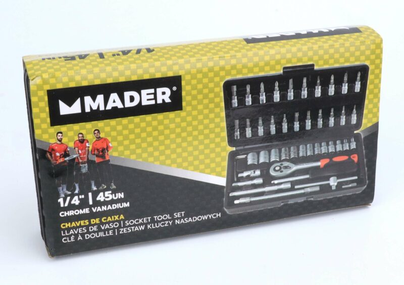 MADER 61145 - Llaves de Vaso, 1/4", 45un, CRV - Imagen 3