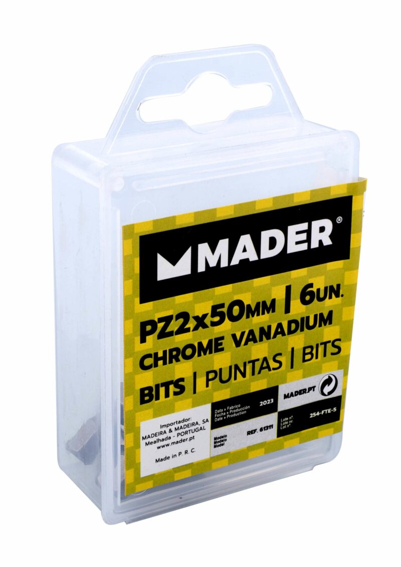 MADER 61311 - Juego de Puntas, PZ2x50mm, 6Un - Imagen 2