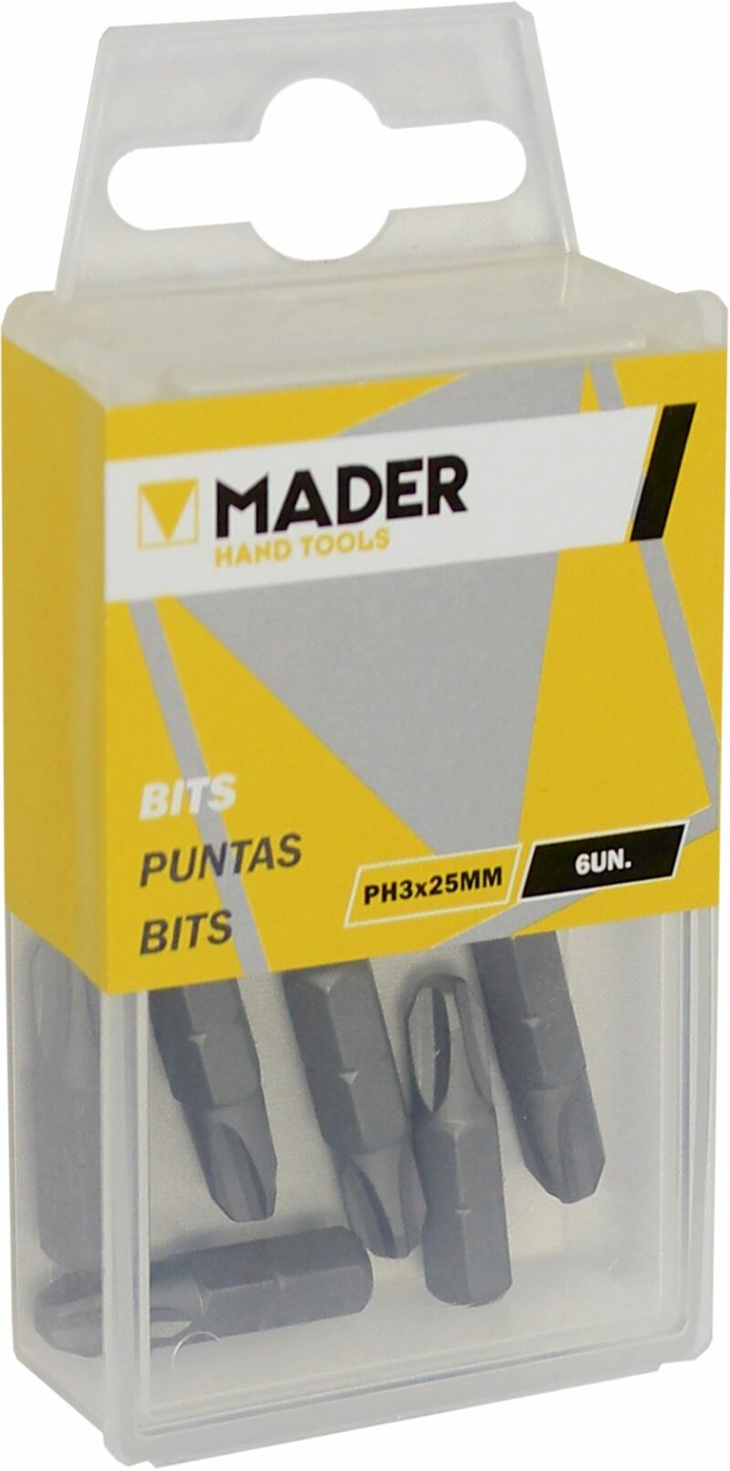 MADER 61314 - Puntas Philips PH3, 25mm, 6Un
