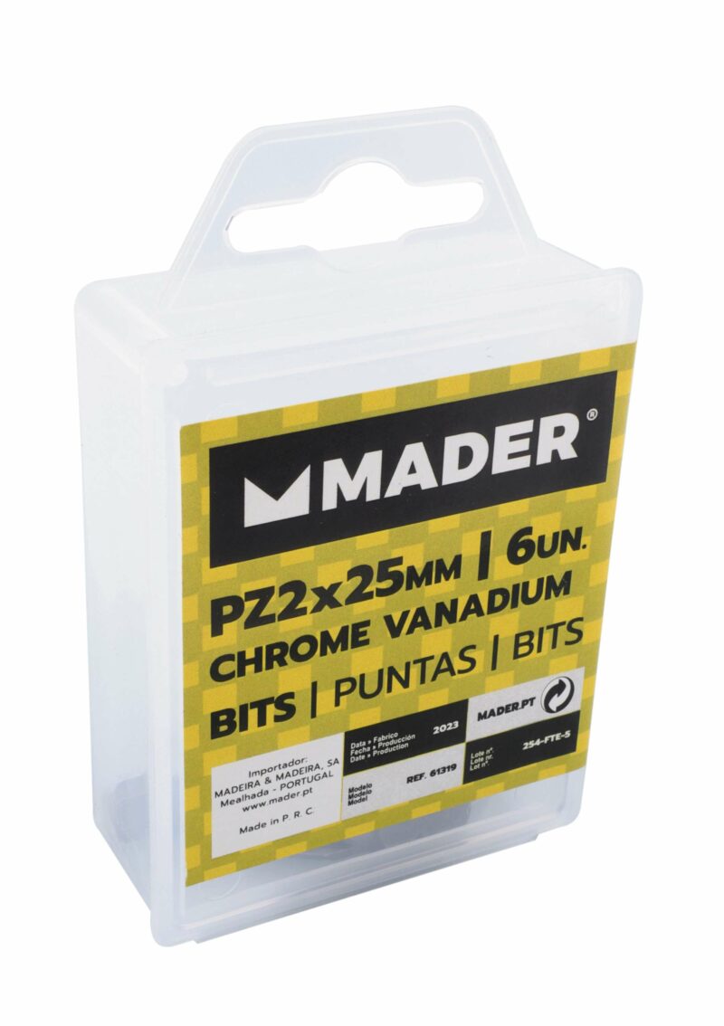 MADER 61319 - Puntas Pozidriv PZ2, 25mm, 6Un - Imagen 2