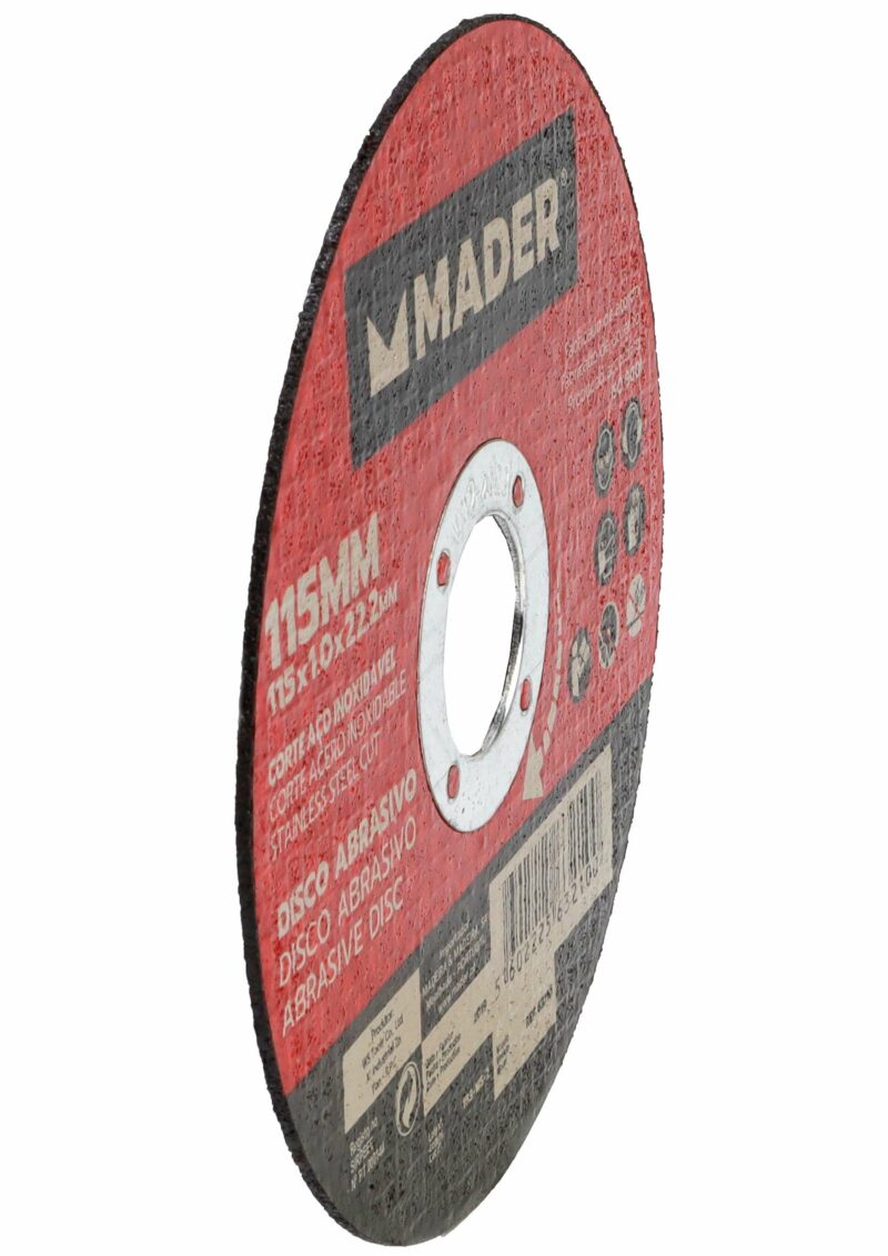 MADER 63209 - Disco Abrasivo, Corte Acero Inox, 115mm, 10un - Imagen 2