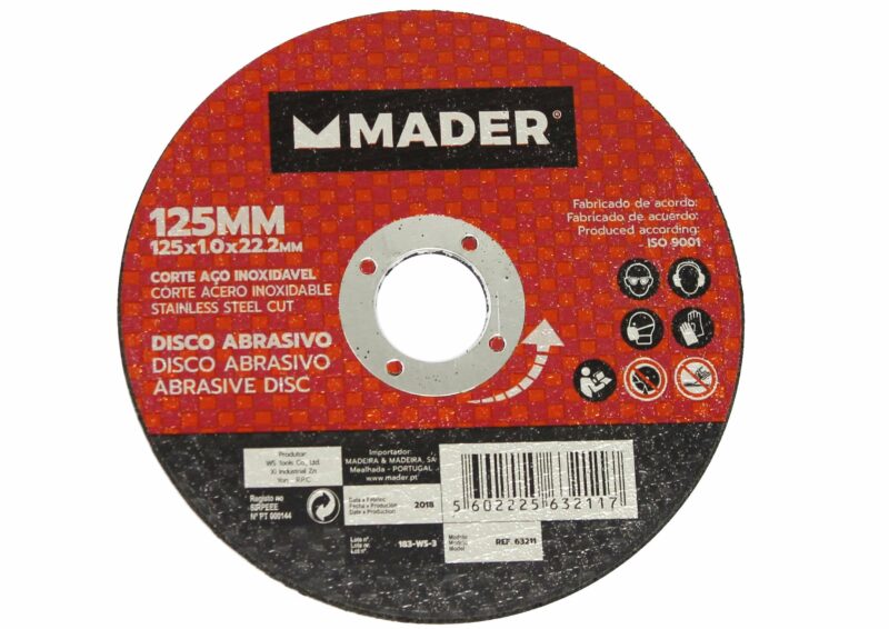 MADER 63211 - Disco Abrasivo, Corte Acero Inox, 125mm