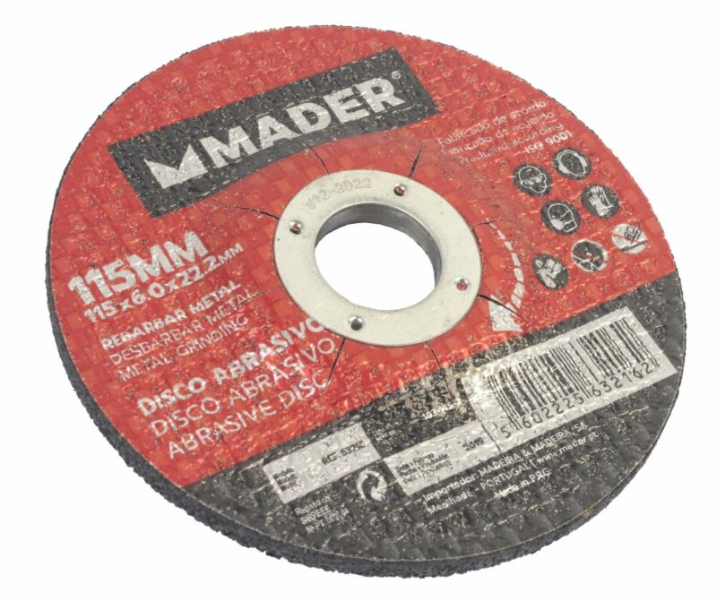 MADER 63216 - Disco Abrasivo, Desbarbar Metal, 115x6x22.2mm
