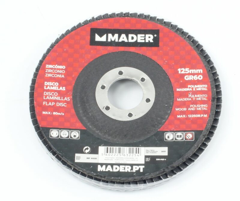 MADER 63225 - Disco Laminillas, Zirconio, 125mm, GR60