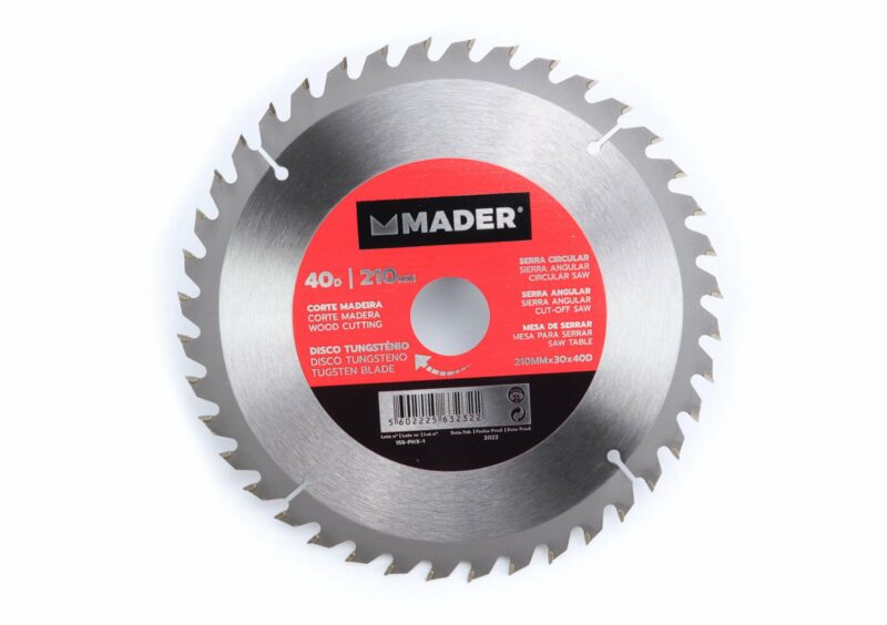 MADER 63232 - Disco Tungsteno, Corte Madera, 210mm, 40D