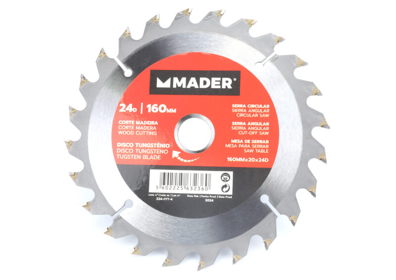 MADER 63236 - Disco Tungsteno, Corte Madera, 160mm, 24D