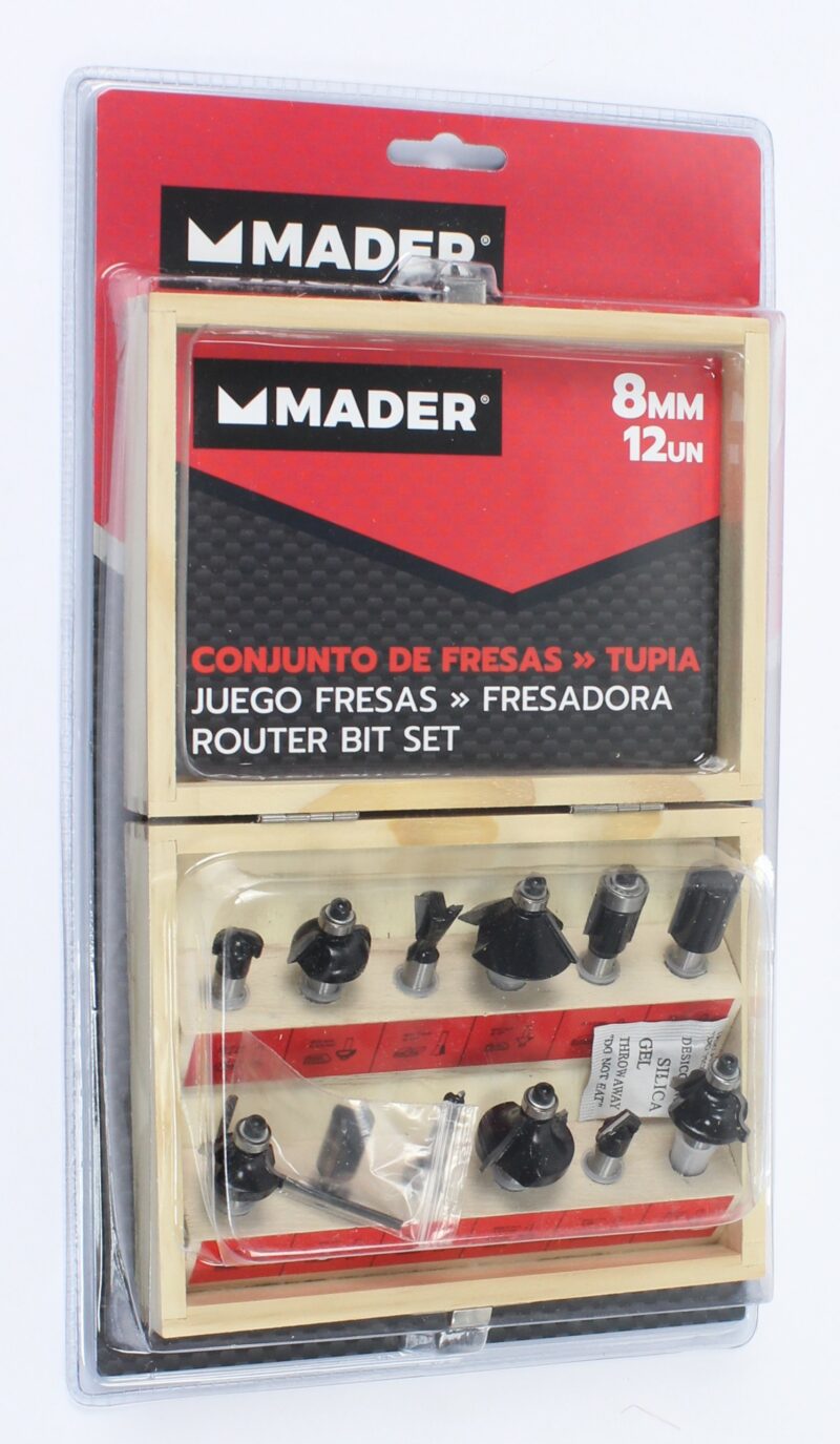 MADER 63440 - Fresas, para Ruteadora, 12un, 8mm - Imagen 5