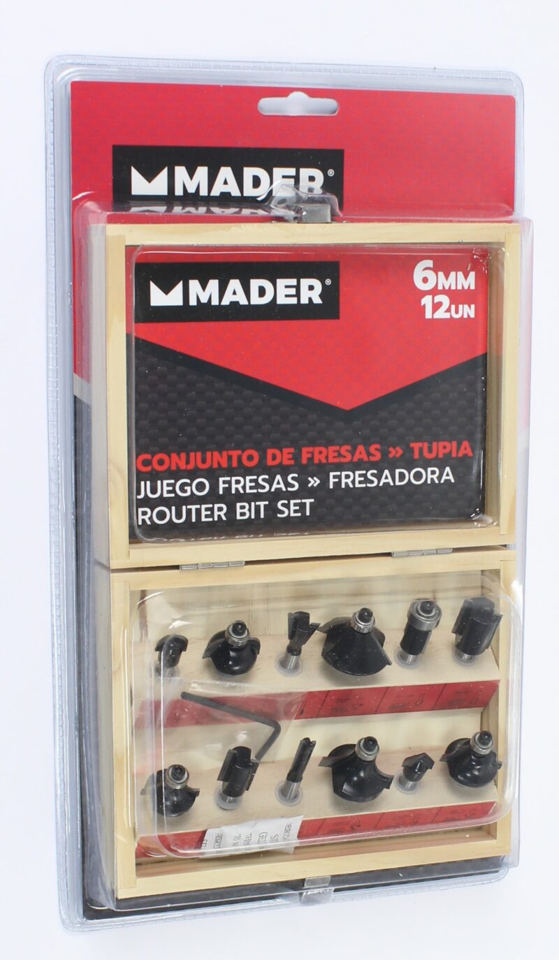 MADER 63441 - Fresas, para Ruteadora, 12un, 6mm - Imagen 5