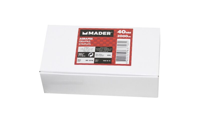 MADER 63718 - Grapas, de Neumática, 40mm, 2000Un - Imagen 2