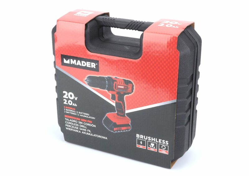 MADER 63851 - Taladro a Batería, 20V, 2AH, 10mm, Percutor, 2 Baterías - Imagen 7