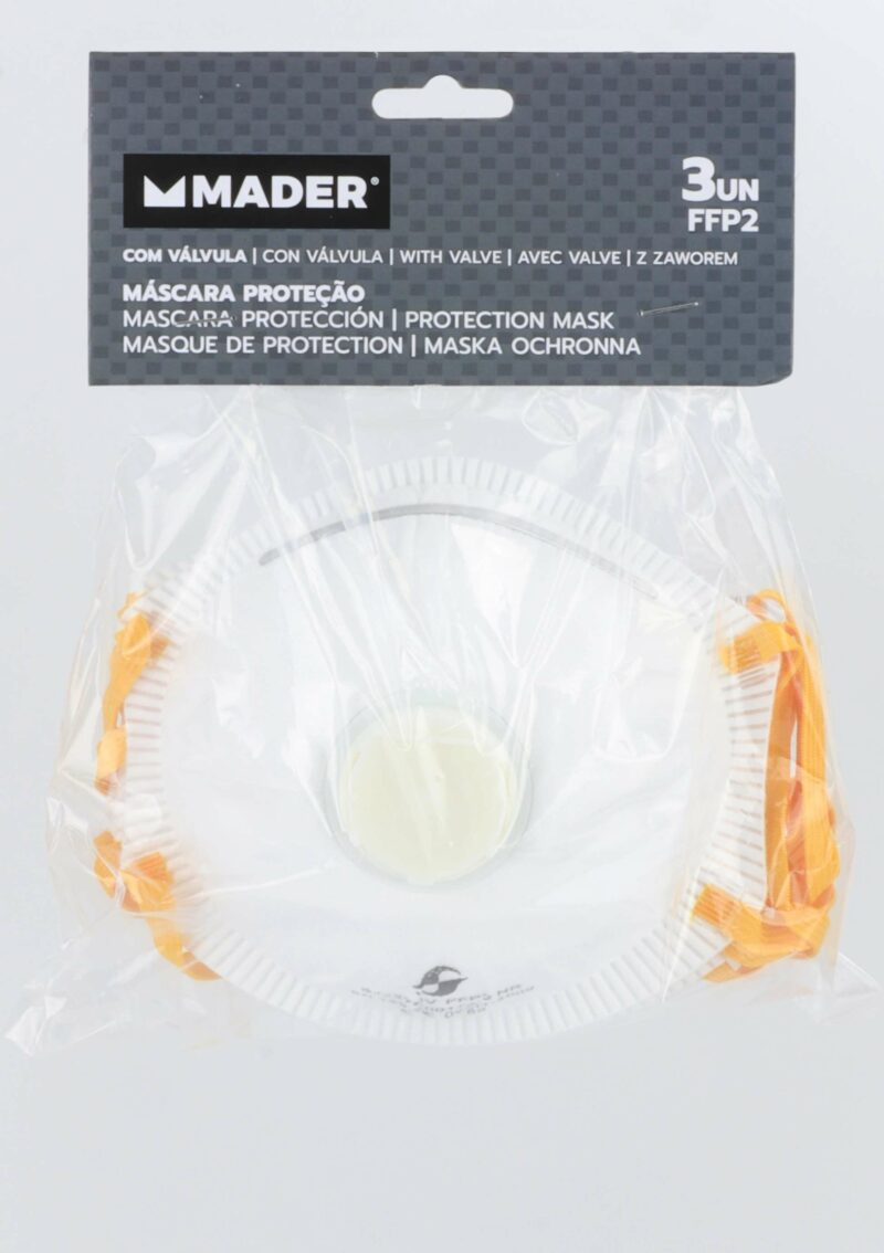 MADER 65223 - Mascara de Protección, con Válvula, FFP2, 3Un - Imagen 5