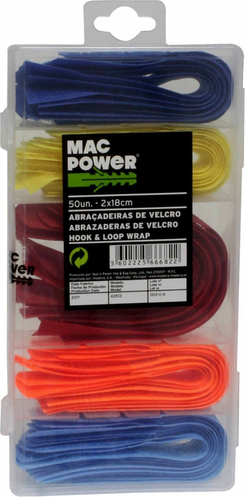 MADER 66682 - Abrazaderas de Velcro, 50un - MAC POWER