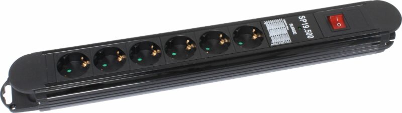 MADER 68003 - Base de Enchufe, con Interruptor, EMI - RFI, 6 Enchufes, 3m, 3G x 1.5mm²