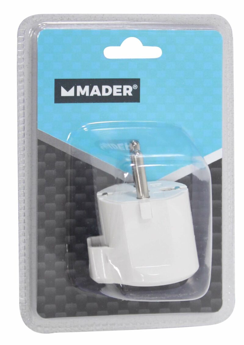 MADER 68041 - Clavija Eléctrica, Macho, con Tierra, 90º