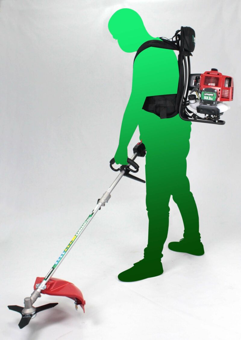 MADER 69297 - Desbrozadora, Multifunción, Mochila, 53.2cc, Motor Kawasaki - Imagen 3