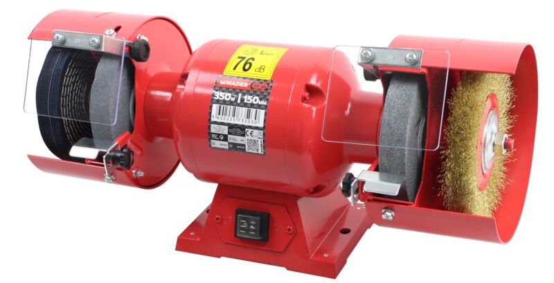 MADER 73503 - Amoladora de Banco, Eléctrica, 150mm, 350W, Cepillo Circular y Pulidora - Imagen 4