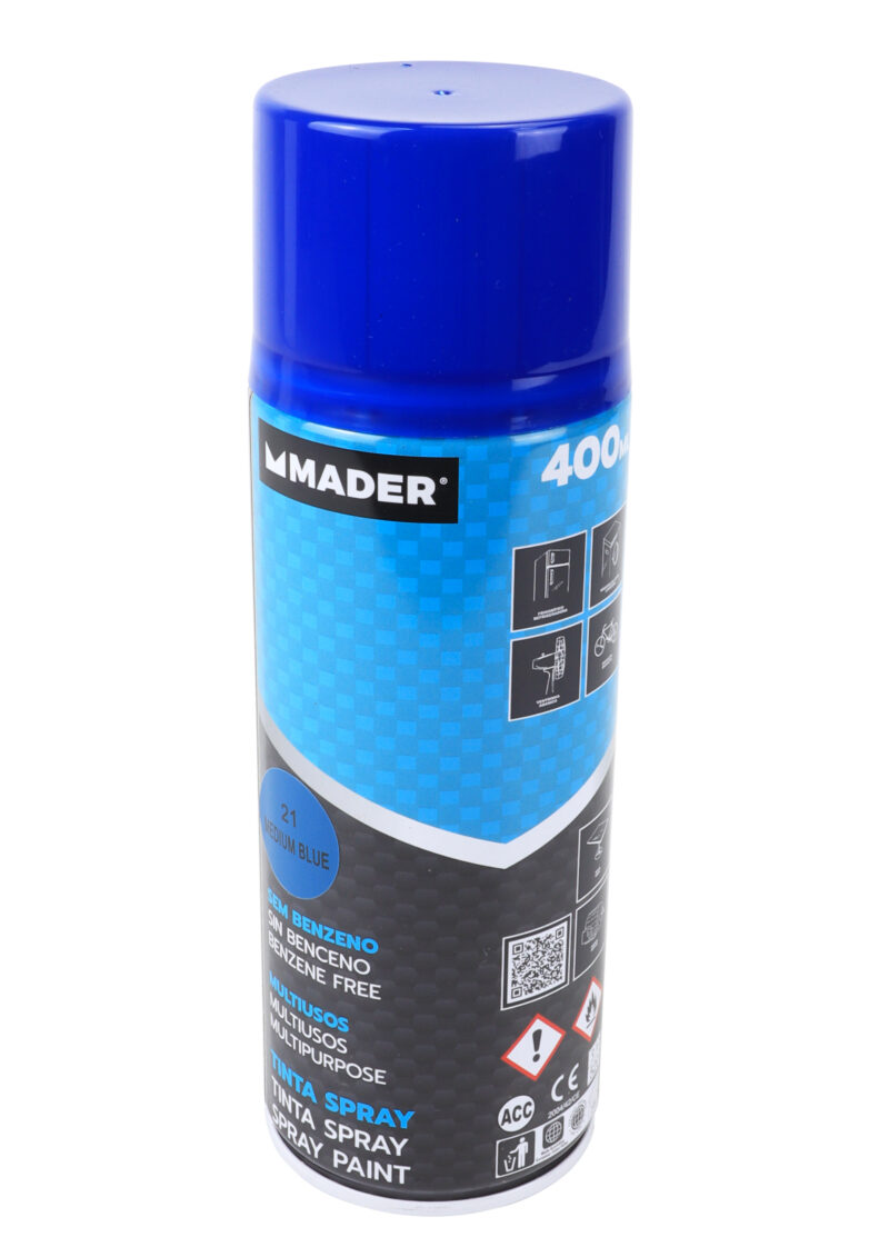 MADER 79407 - Spray Pintura, Multiusos, Medium Blue, Ref. 21, 400ml