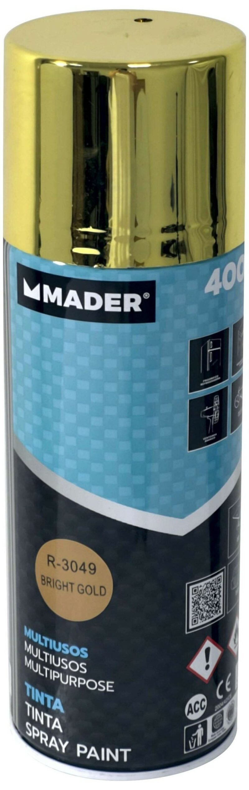 MADER 79414 - Spray Pintura, Multiusos, Ouro, 400ml