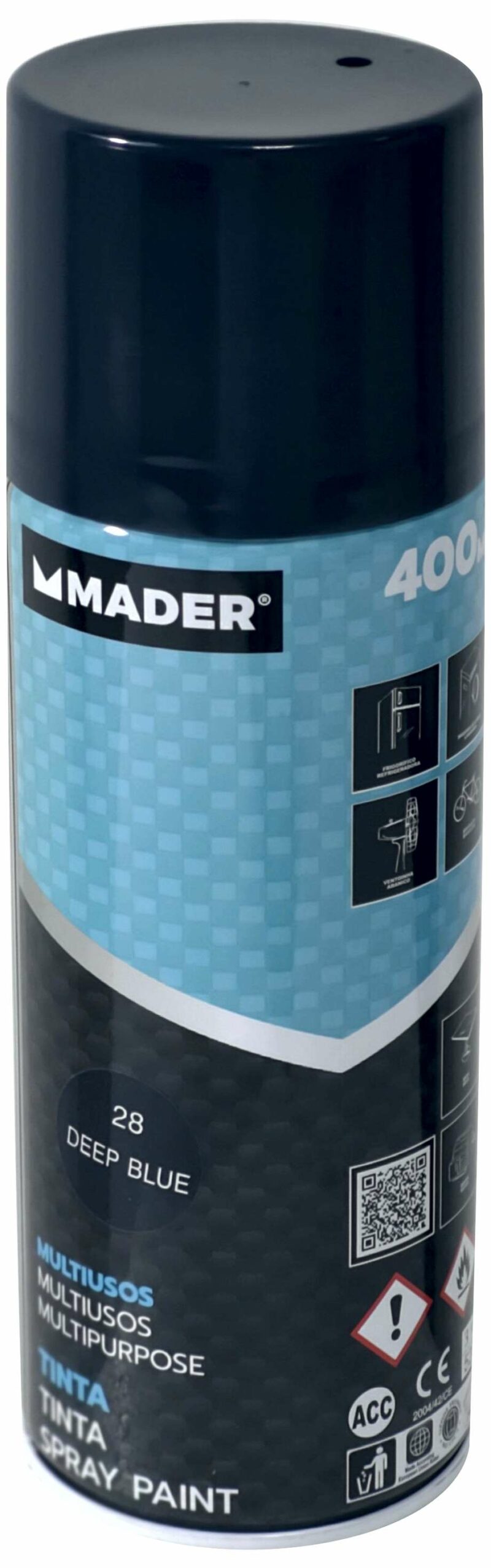 MADER 79421 - Spray Pintura, Multiusos, Deep Blue, Ref. 28, 400ml