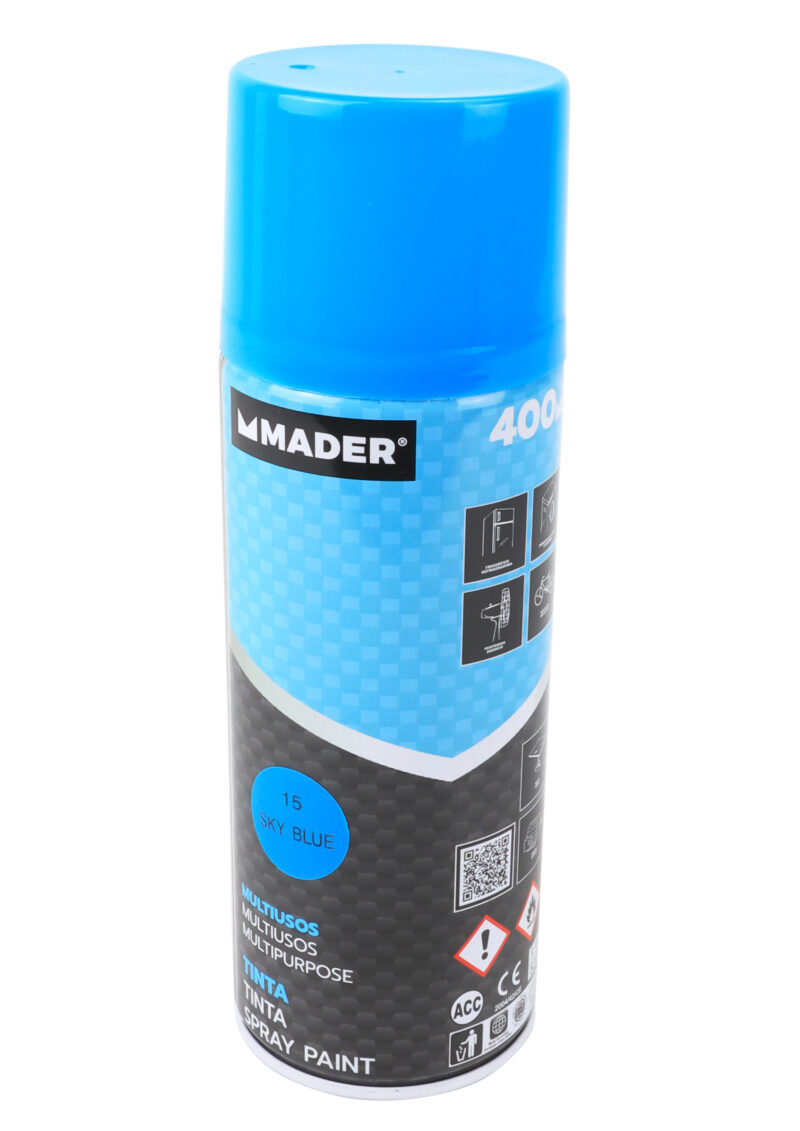 MADER 79422 - Spray Pintura, Multiusos, Sky Blue, Ref. 15, 400ml