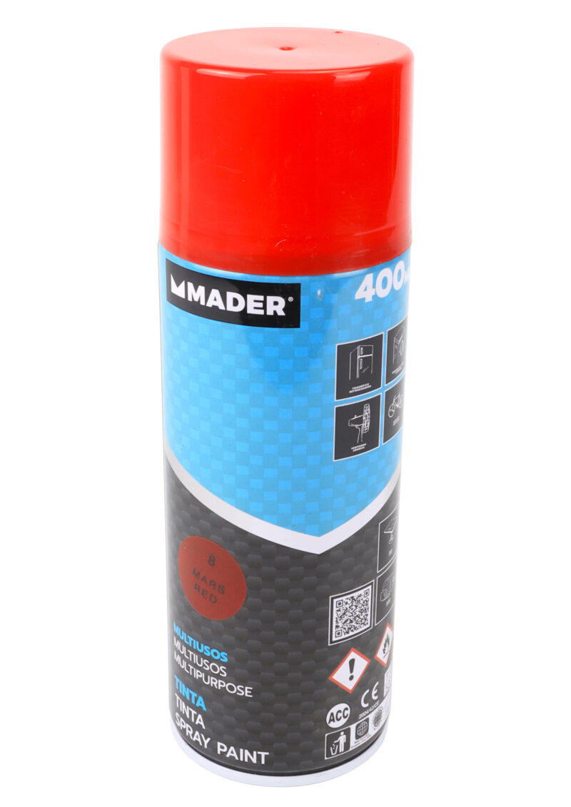 MADER 79432 - Spray Pintura, Multiusos, Mars Red, Ref. 8, 400ml
