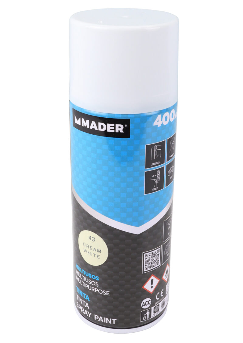 MADER 79436 - Spray Pintura, Multiusos, Cream White, Ref. 43, 400ml