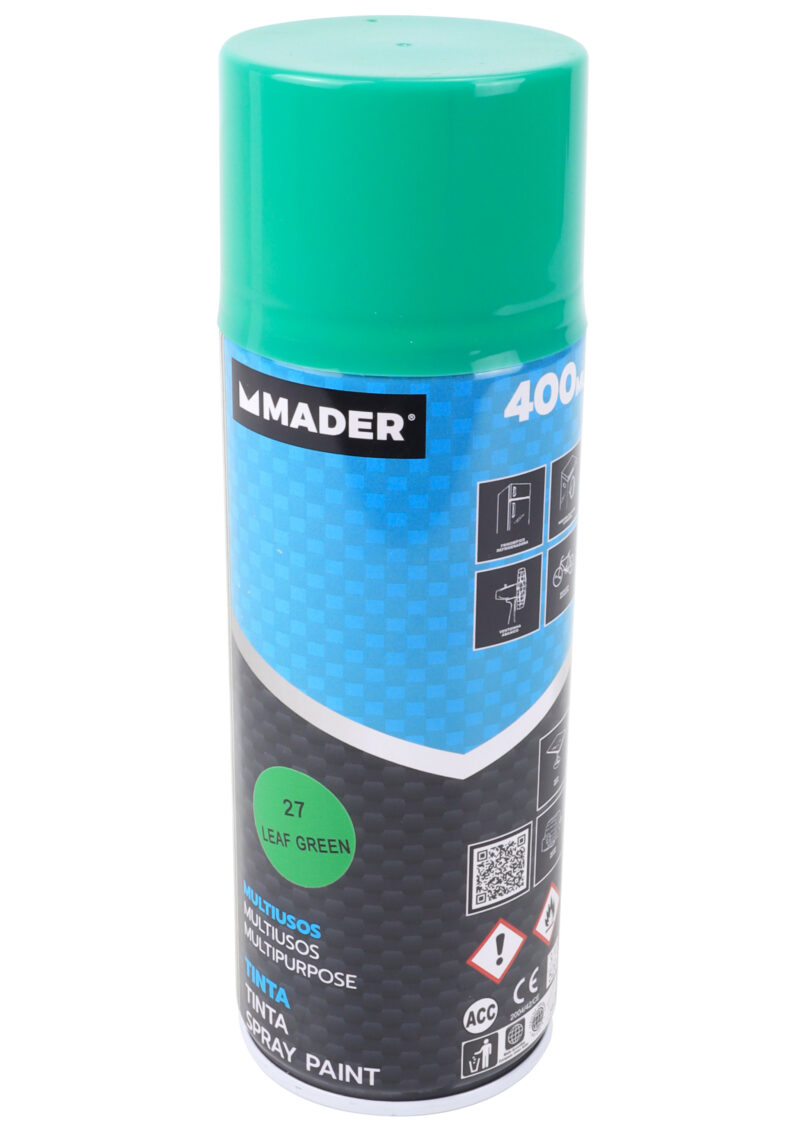 MADER 79443 - Spray Pintura, Multiusos, Leaf Green, Ref. 27, 400ml