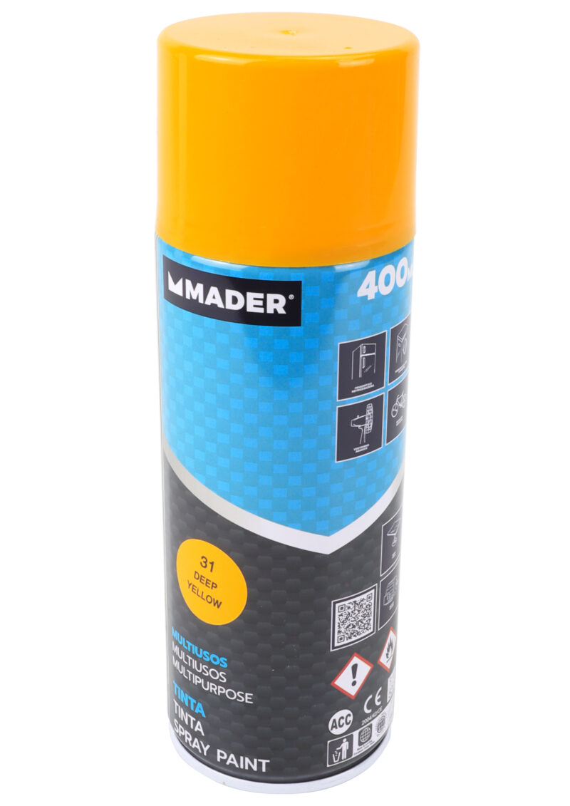 MADER 79445 - Spray Pintura, Multiusos, Deep Yellow, Ref. 31, 400ml