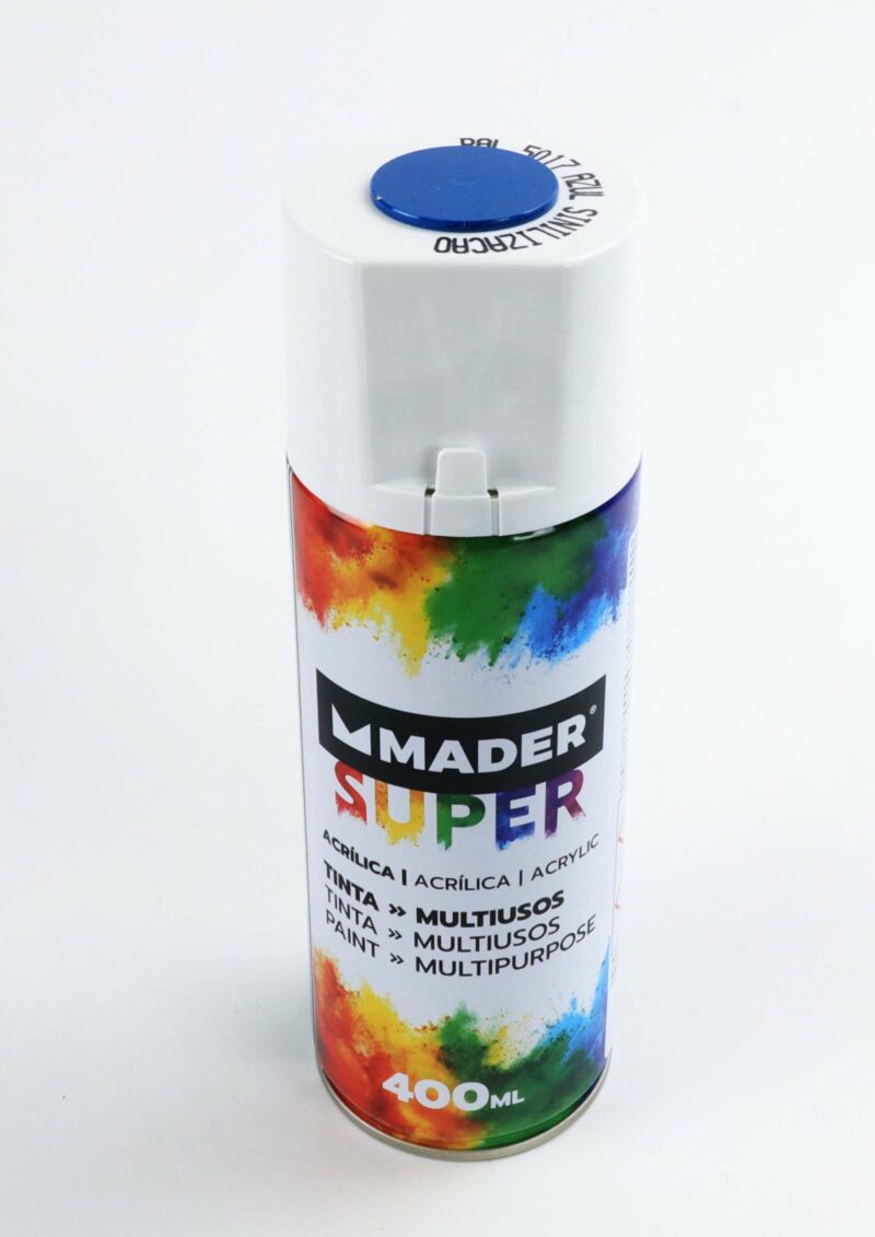 MADER 79755 - Spray Pintura, Acrílico, Ref. 5017, Azul Sinalização - Imagen 2