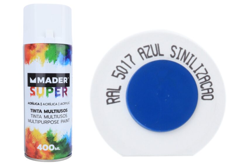 MADER 79755 - Spray Pintura, Acrílico, Ref. 5017, Azul Sinalização