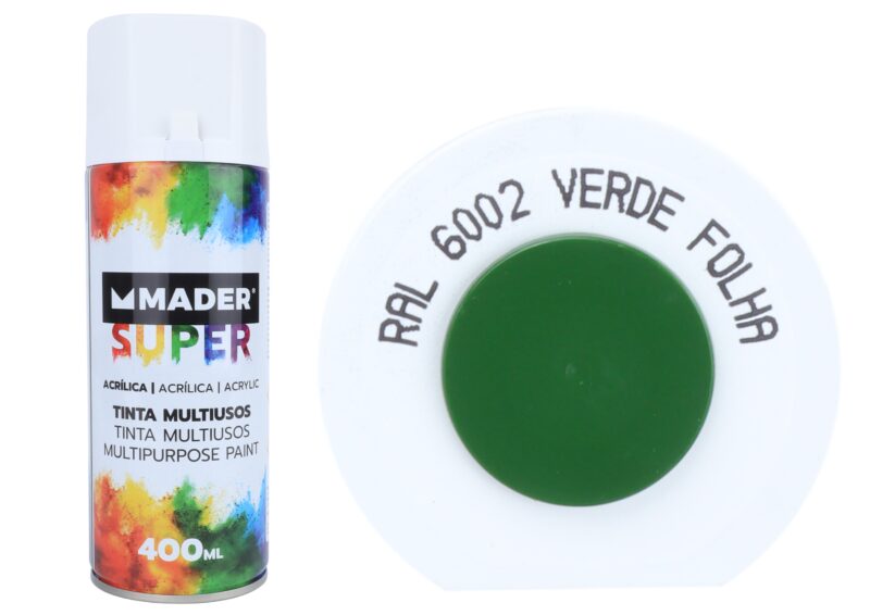 MADER 79760 - Spray Pintura, Acrílico, Ref. 6002, Verde Folha